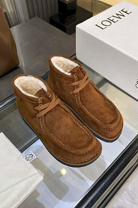 Женские ботинки с мехом premium - Chestnut