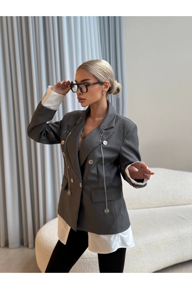 MIU MIU Женский серый пиджак Premium