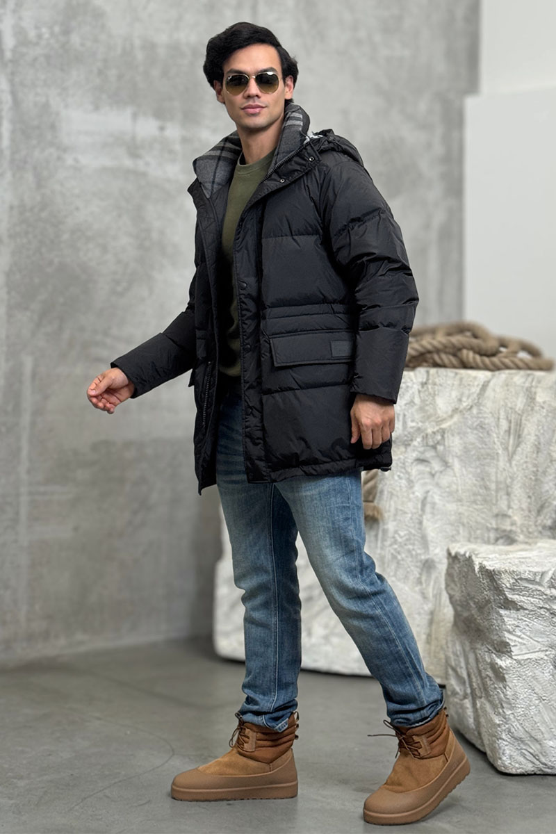 Burberry Мужская чёрная парка Haworth