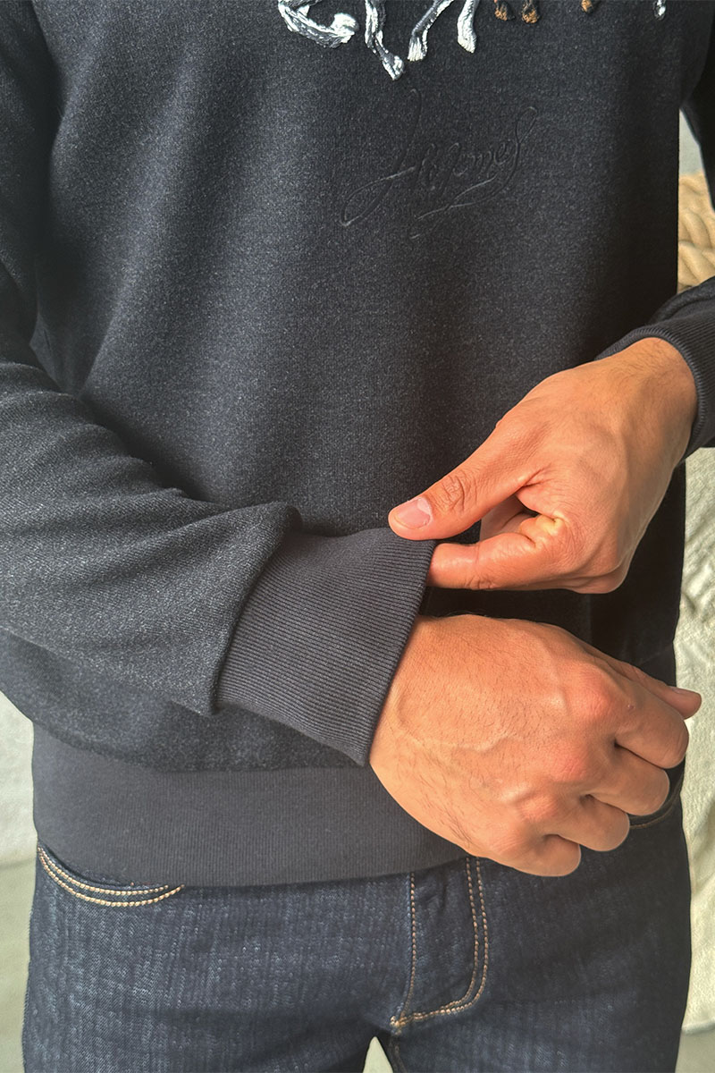 Hermes Мужской свитшот чёрного цвета 