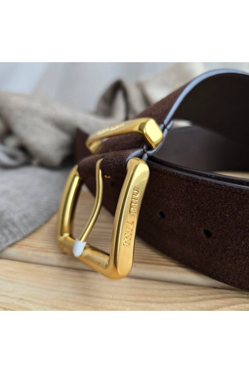 MIU MIU Замшевый ремень  - ширина 5см, длина 85 / 90 см