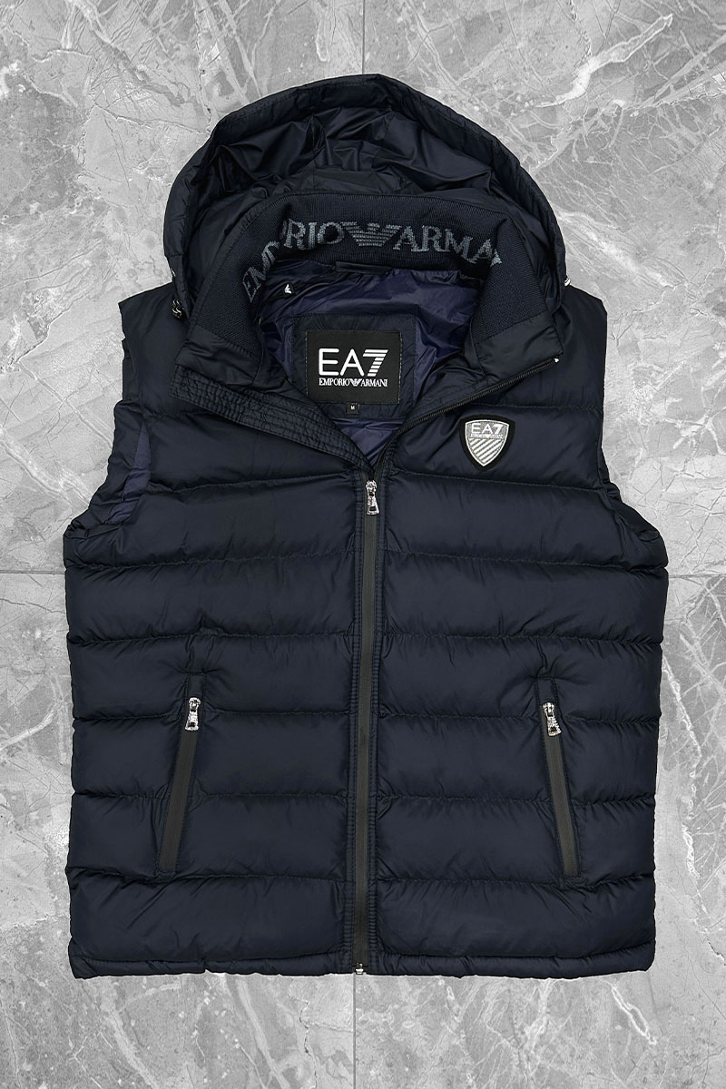 Emporio Armani EA7 Мужской тёмно-синий жилет