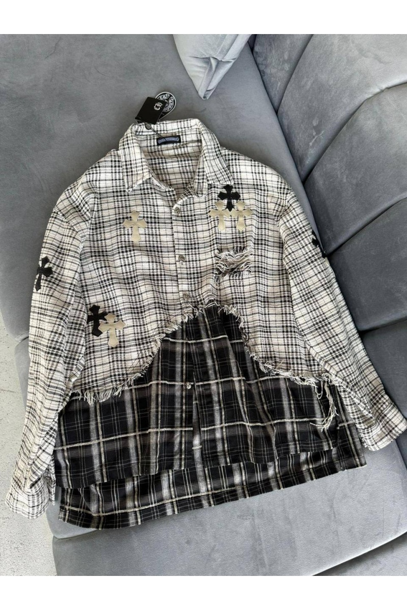 Chrome Hearts Женская рубашка в клетку 