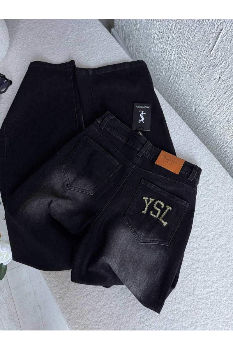 Yves Saint Laurent Женские чёрные джинсы premium