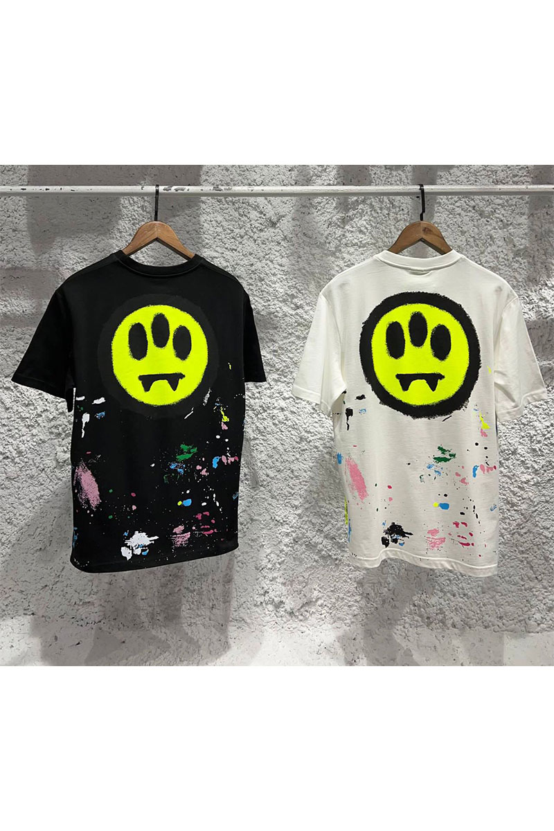 Designer Clothing Чёрная оверсайз футболка Barrow logo-print paint-splatter