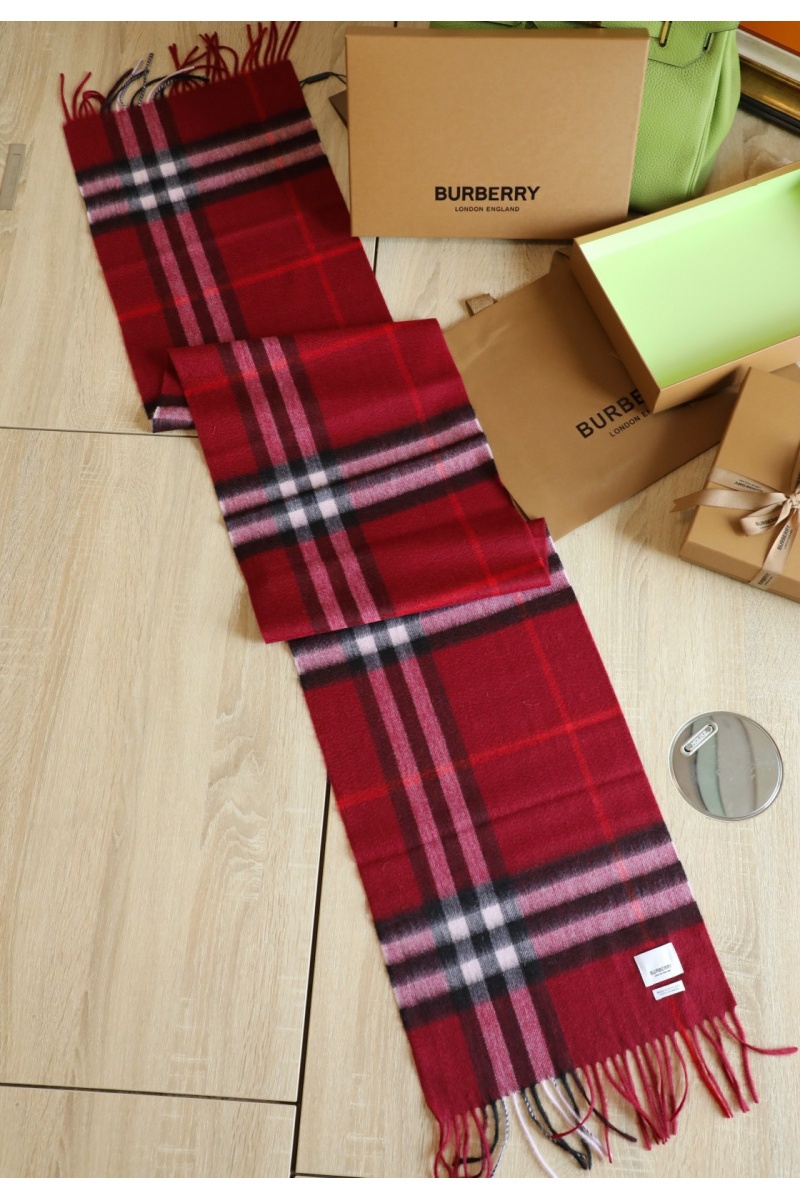 Burberry Шарф Check premium 168x30 см - Burgundy