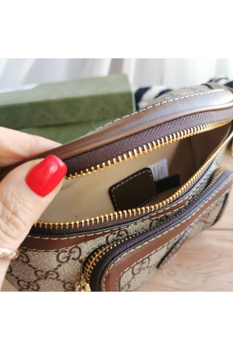 Gucci Сумка на пояс Interlocking G 23x12x2.5 см - Brown