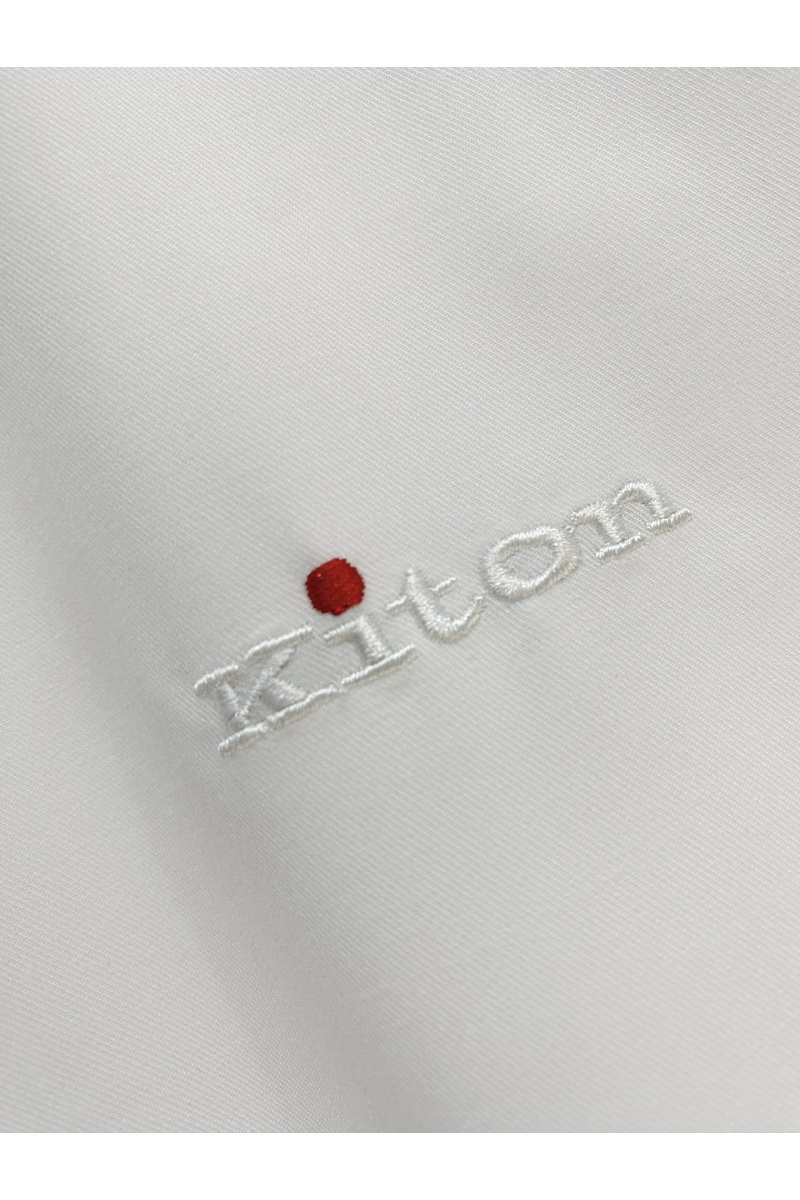 Kiton Мужская белая рубашка premium