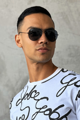 Солнцезащитные очки Aviator Large Metal - Black