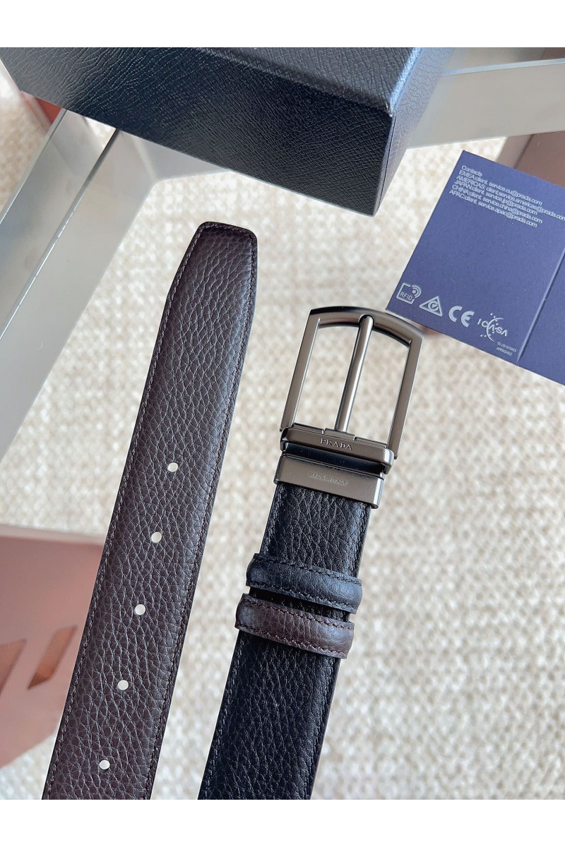 Prada Двусторонний кожаный ремень premium