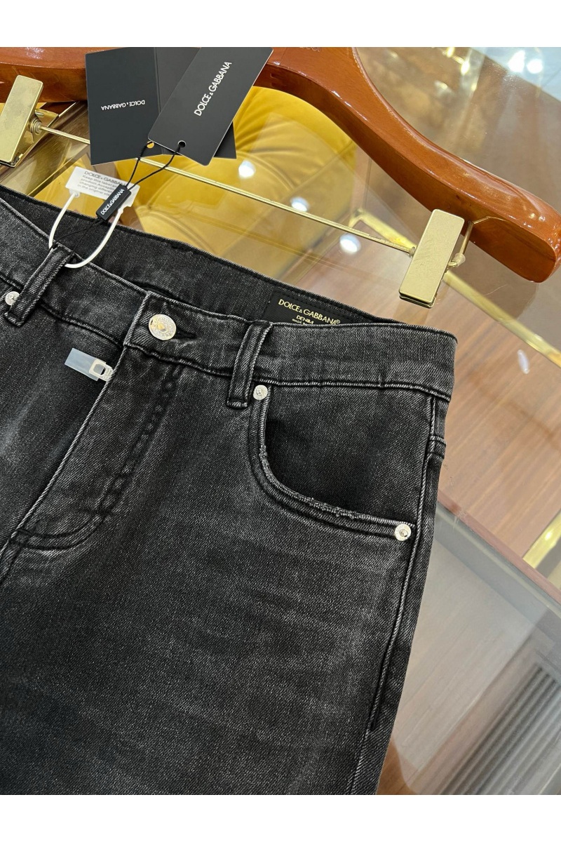 Dоlсе & Gаbbаnа Мужские чёрные джинсы slim fit Premium