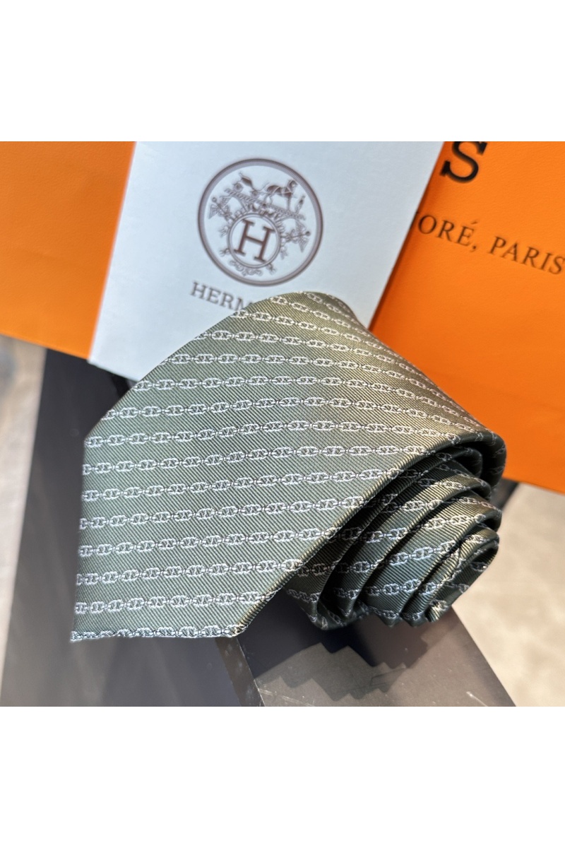 Hermes Галстук Jetez l'Ancre premium - Grey
