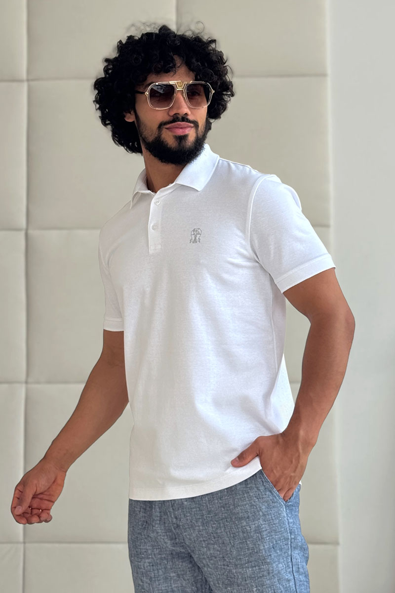 Designer Мужское белое поло 