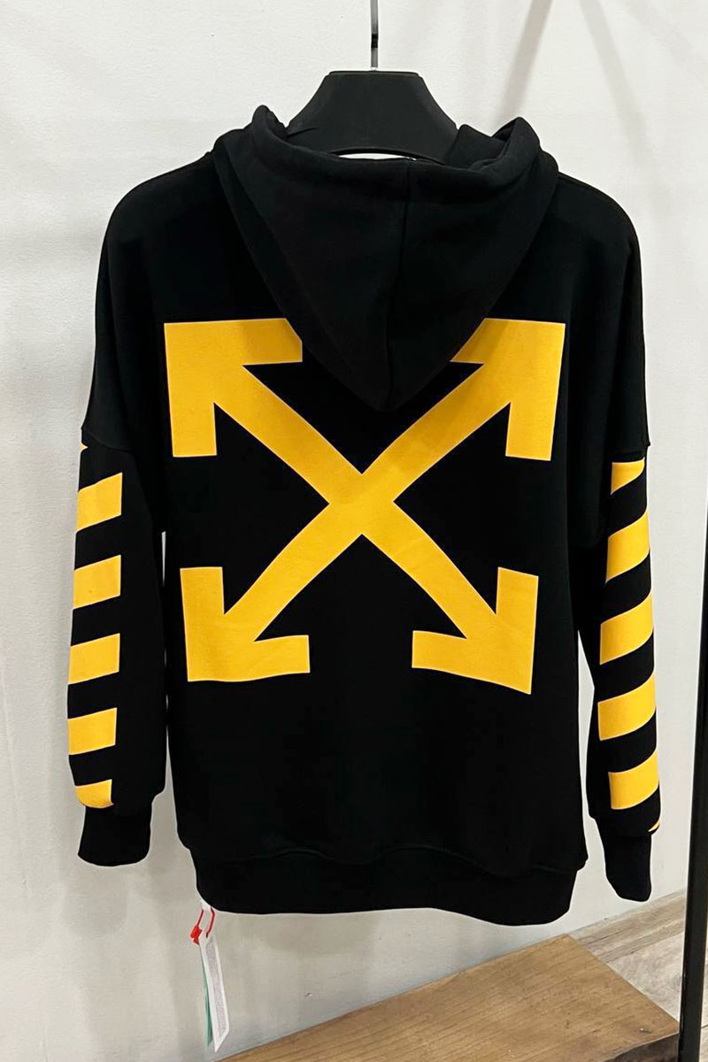 Off-White Чёрное худи Caravaggio Diag graphic-print