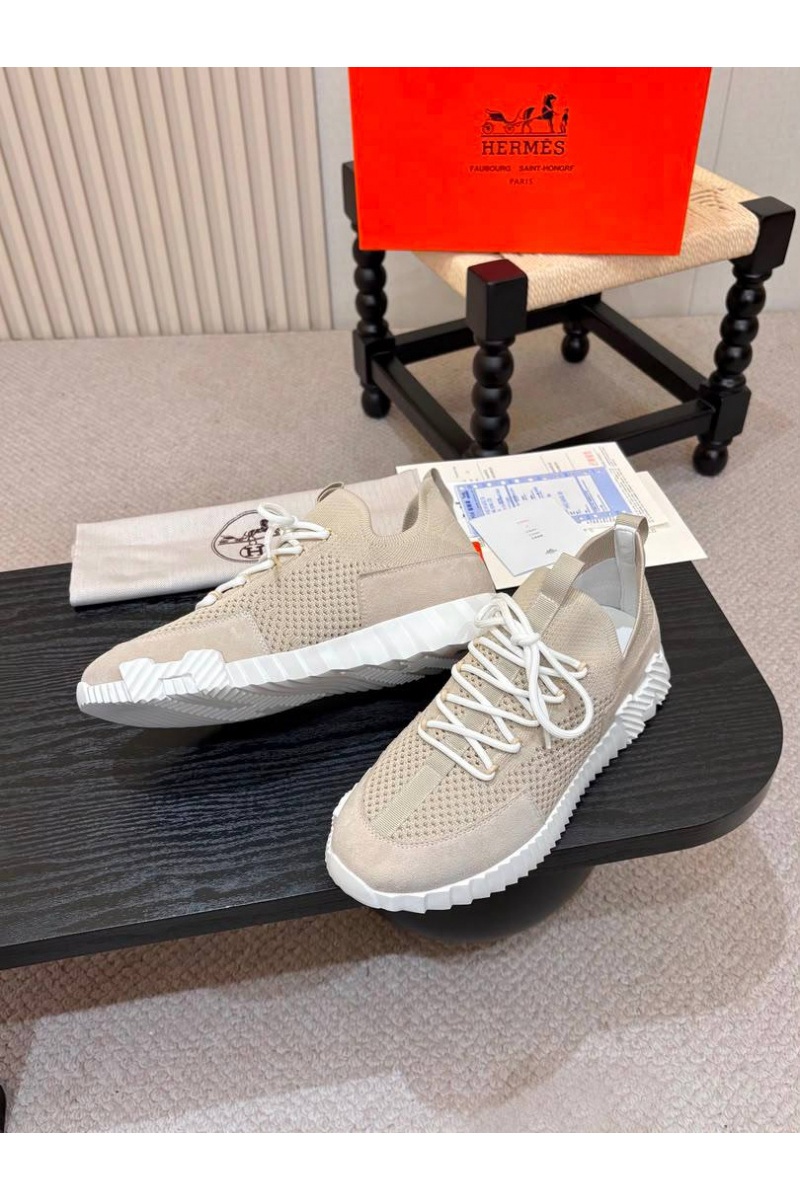 Hermes Текстильные кроссовки lift slip-on