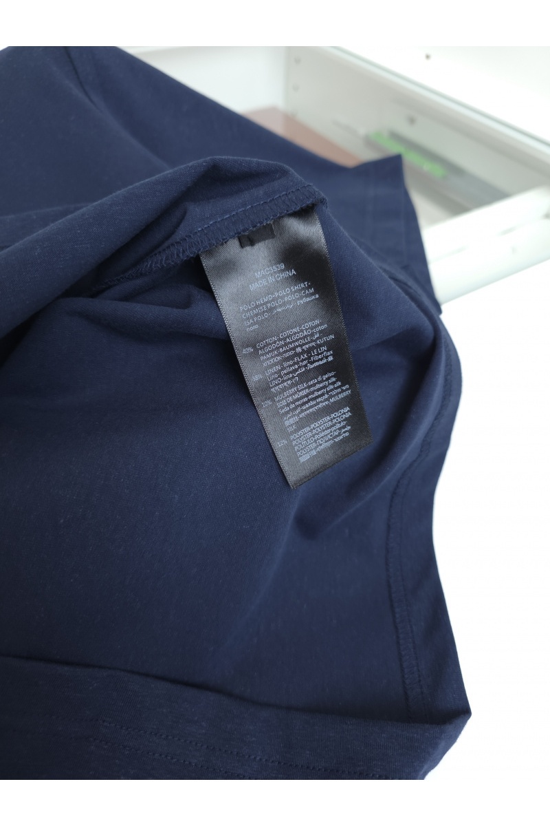 Loro Piana Мужская тёмно-синяя футболка premium