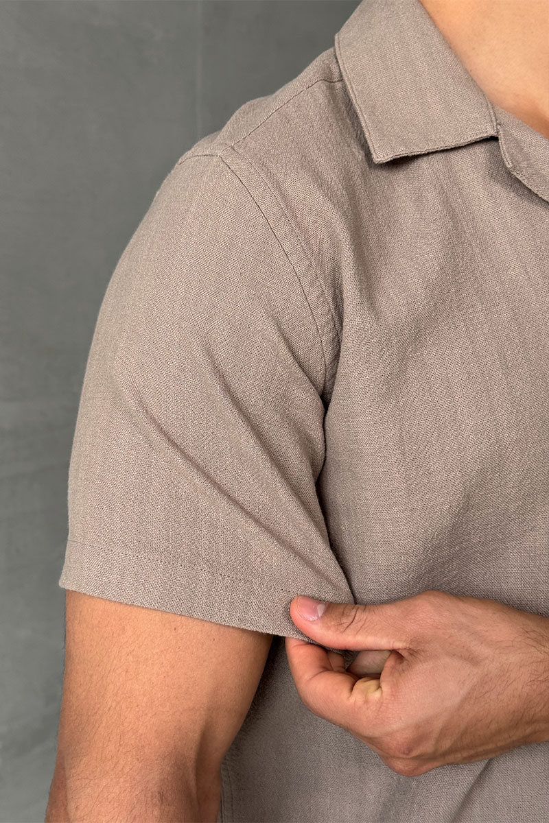 Loro Piana Мужская рубашка бежевого цвета 