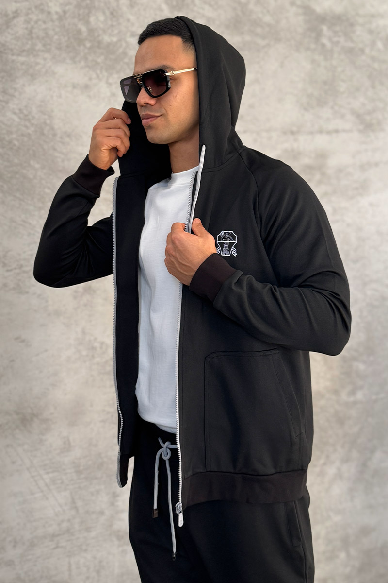 Designer Спортивный костюм logo-embroidered - Black