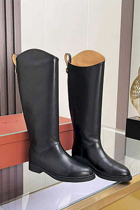 Женские кожаные сапоги premium - Black