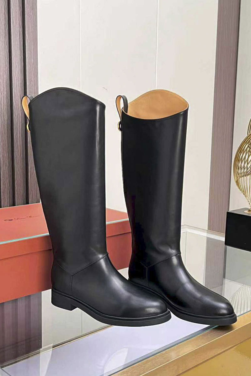 Loro Piana Женские кожаные сапоги premium - Black