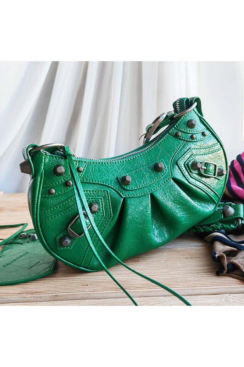 Balenciaga Кожаная сумка Le Cagole Xs - Green 24x15 см