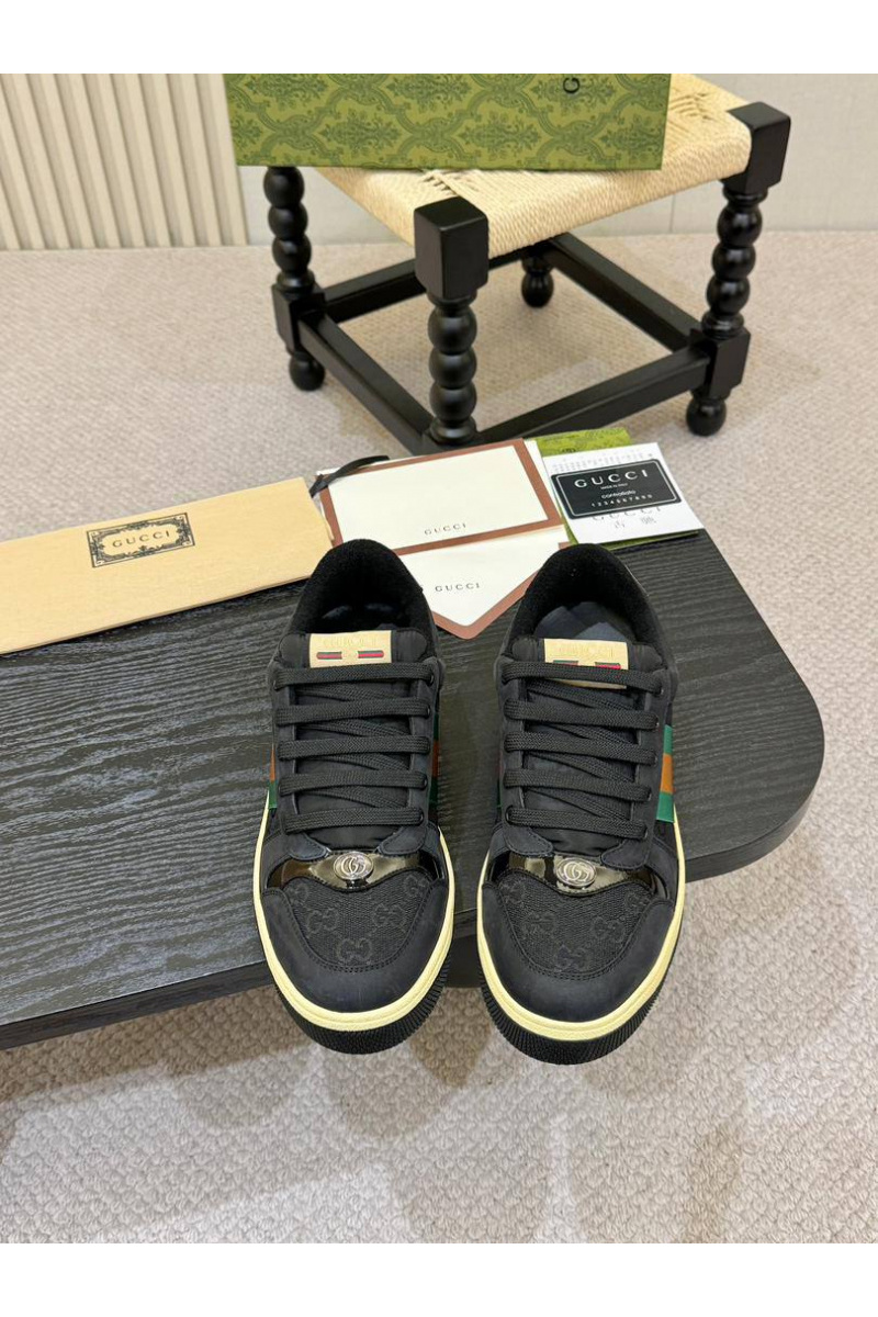 Gucci Комбинированные кроссовки GG Screener - Black