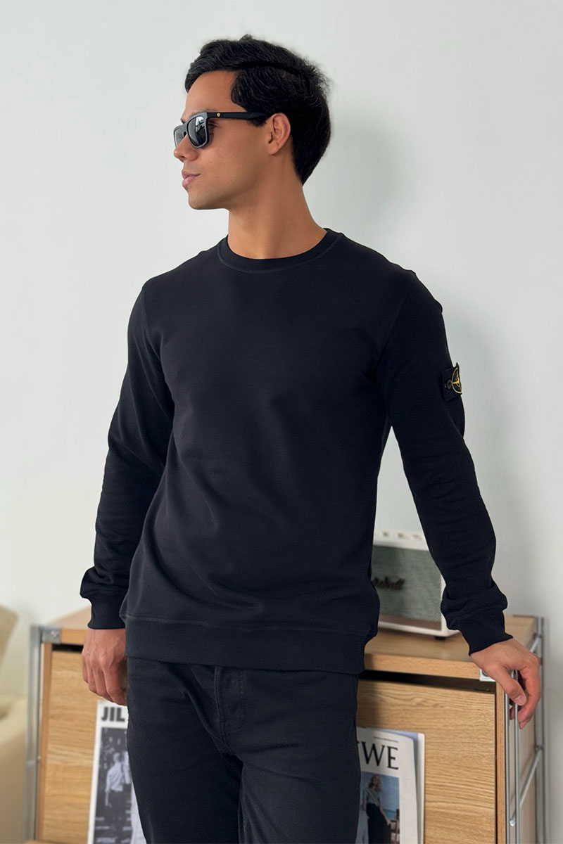 Stone Island Мужской свитшот чёрного цвета Compass-patch