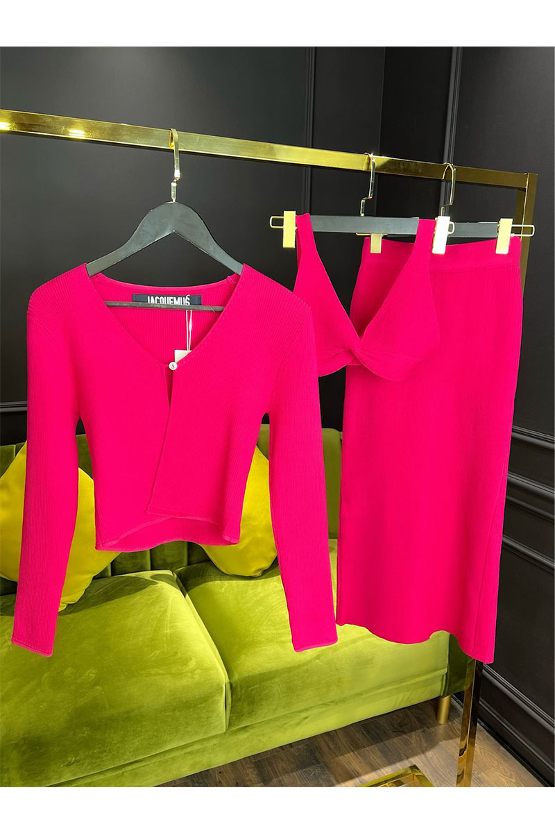 Designer Clothing Женский костюм Jacquemus розового цвета