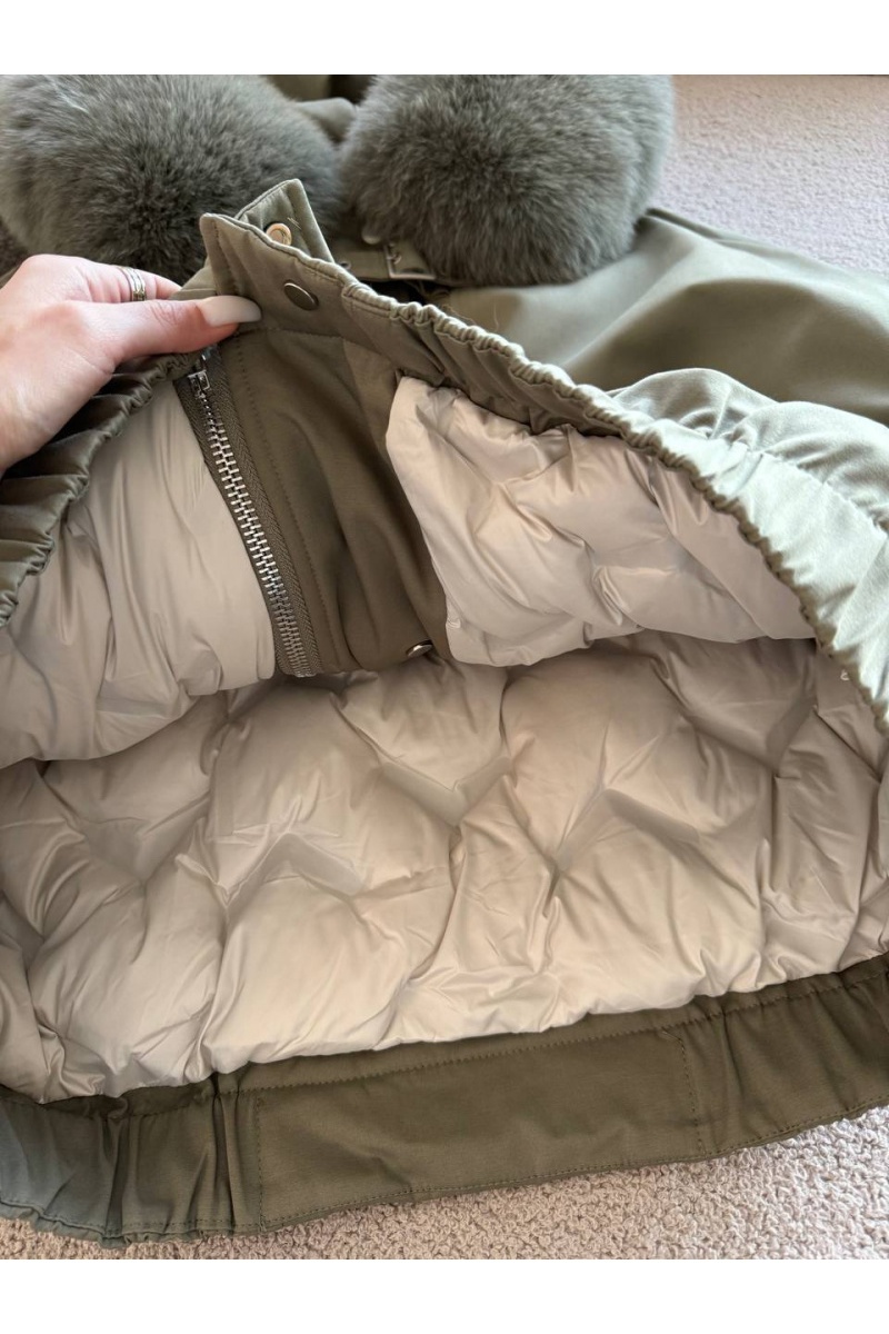 Designer Clothing Женский пуховик с мехом