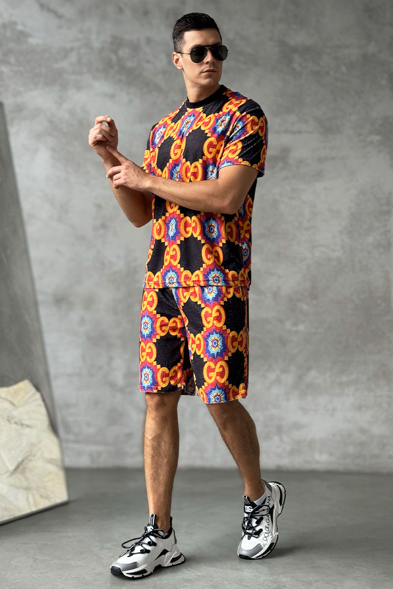 Gucci Брендовые мужские шорты GG logo all-over