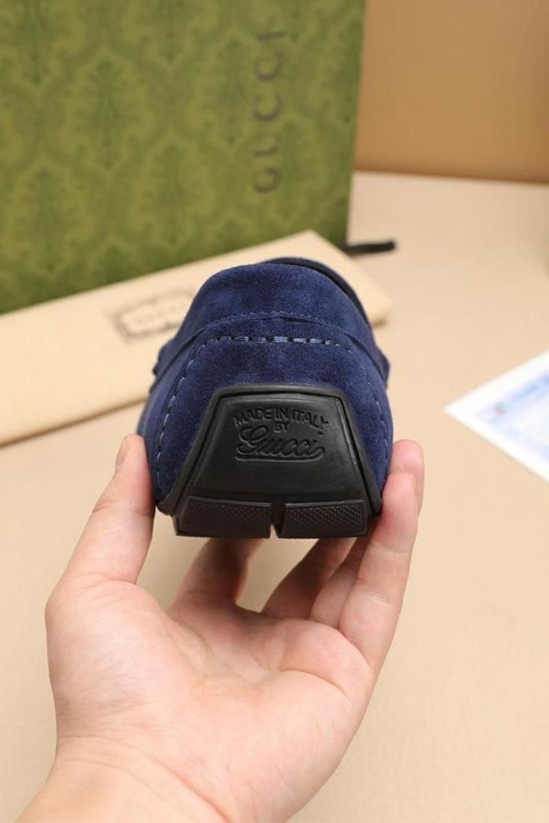 Gucci Мужские замшевые мокасины GG monogram