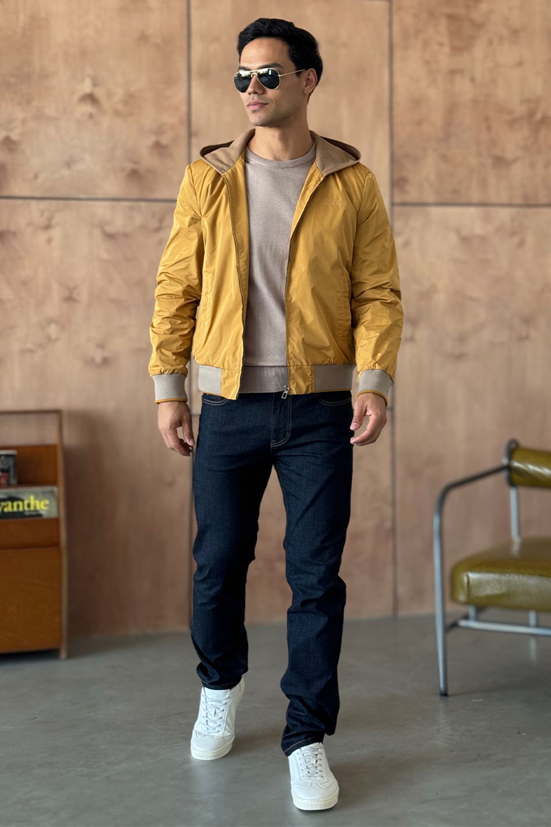 Loro Piana Мужская ветровка бежевого цвета