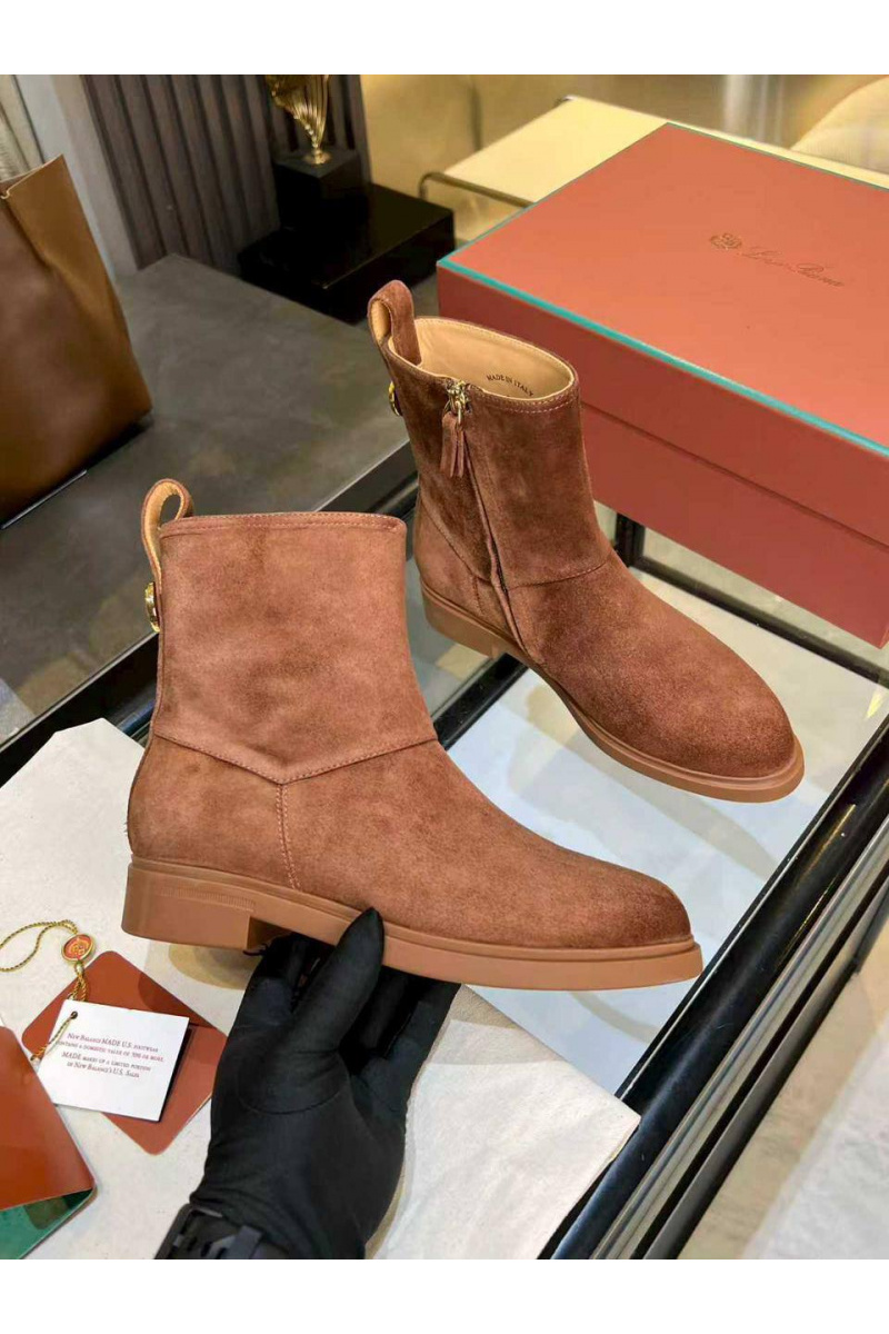 Loro Piana Женские замшевые сапоги premium - Brown
