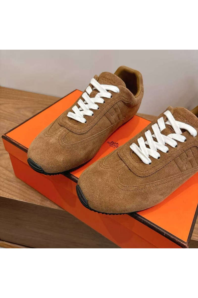 Hermes Женские замшевые кроссовки Master Tenis Master premium