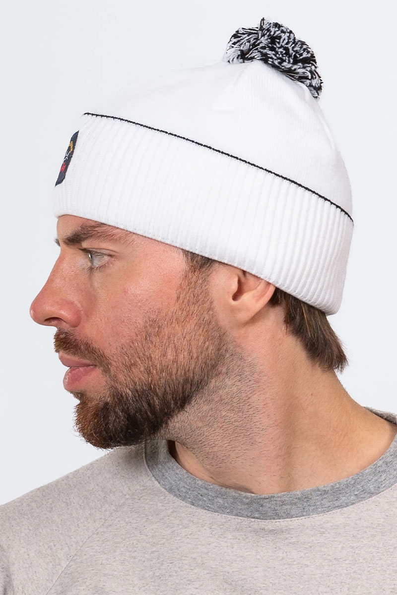 Paul & Shark Шапка на флисе logo-badge - White