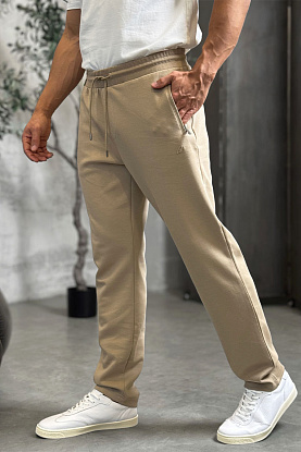 Бежевые спортивные штаны B-еmbroidery