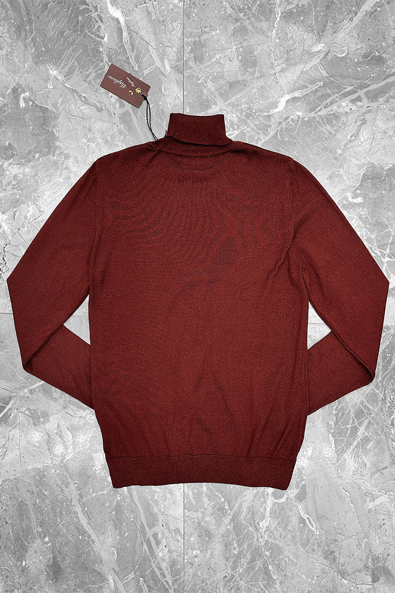 Designer Clothing Мужская бордовая водолазка Maglione