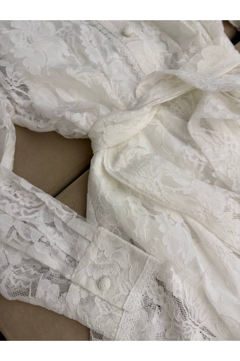 Zimmermann Женское кружевное платье белого цвета premium