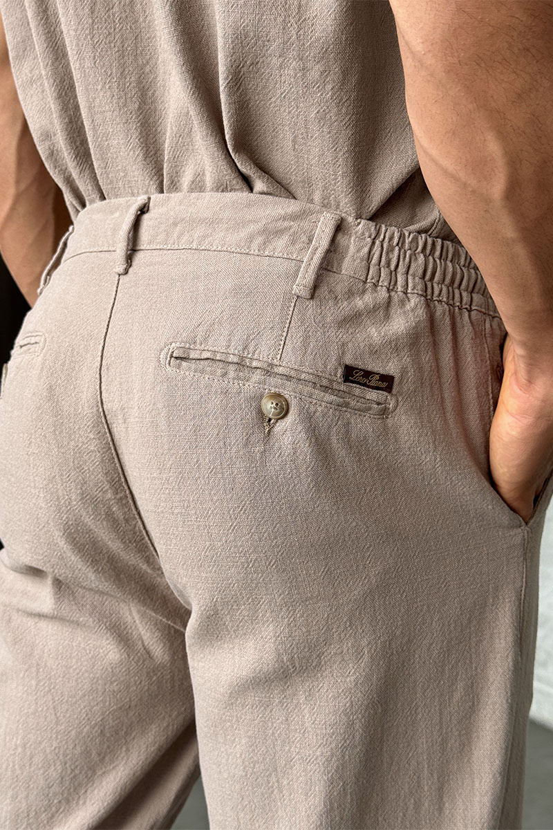 Loro Piana Мужские брюки бежевого цвета