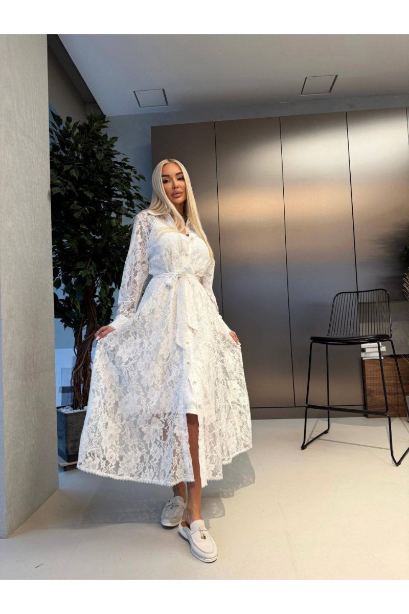 Zimmermann Женское кружевное платье белого цвета premium