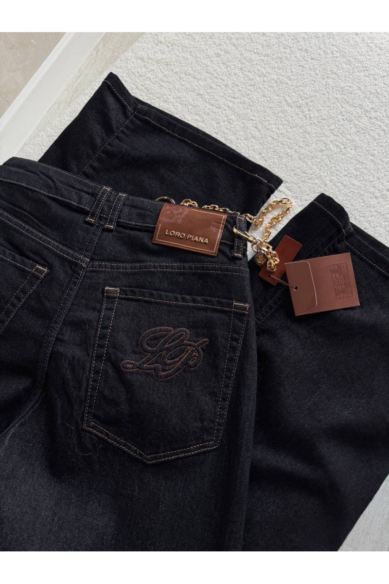 Loro Piana Женские синие джинсы premium