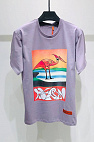 Фиолетовая оверсайз футболка abstract-print