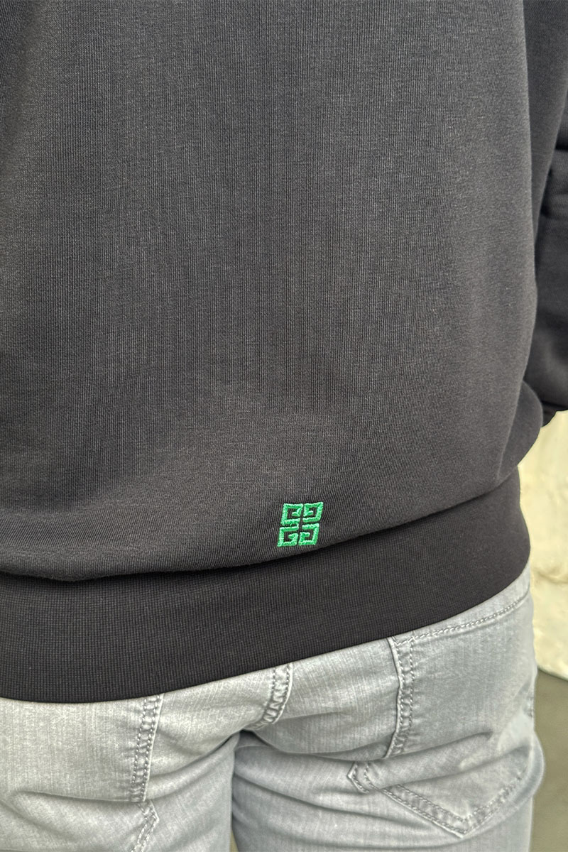 Givenchy Мужской чёрный свитшот Paris logo-embroidered