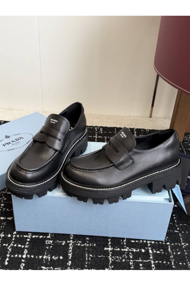 Prada Женские кожаные лоферы premium
