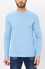Мужской лонгслив голубого цвета 