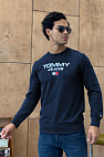 Синий свитшот logo-print 
