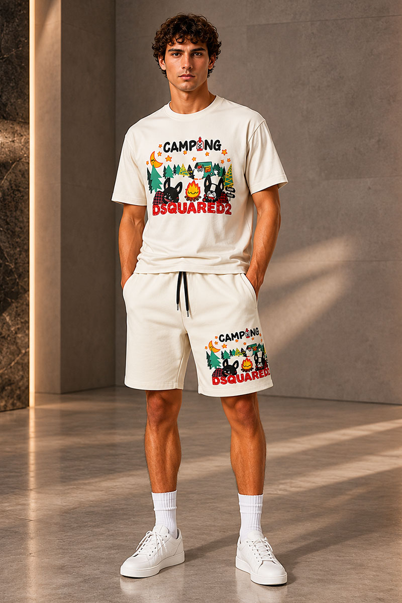 Dsquared2 Мужские шорты "Camping" - White