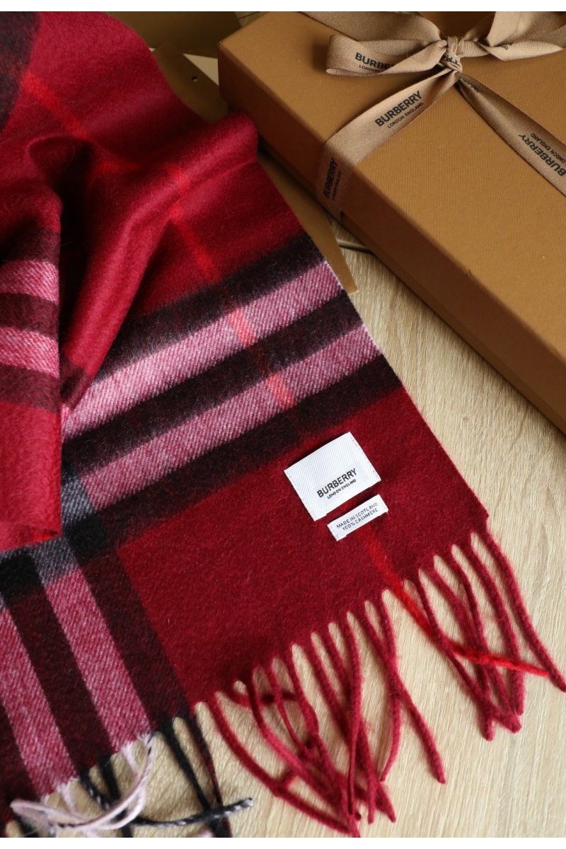 Burberry Шарф Check premium 168x30 см - Burgundy