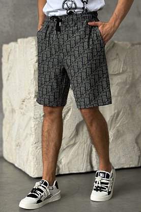 Мужские шорты Oblique - Grey / Black