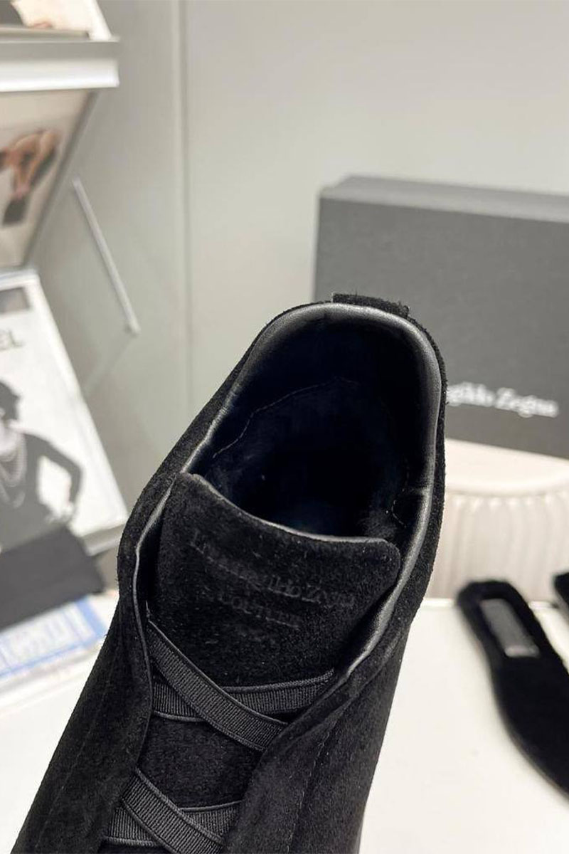 Zegna Кроссовки с мехом Triple Stitch - Black
